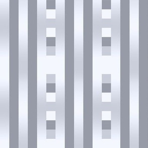 Checked Gradient Stripes in Monochromatic Grey - Half inch wide stripes
