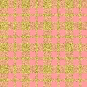 CSMC8 -  Speckled Gold and Pinky Peach Plaid