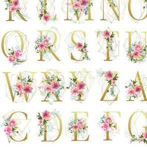 alphabet floral 