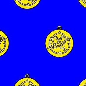 Azure, an astrolabe Or