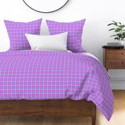 CSMC10 - Speckled Aqua and Fuchsia Pink  Plaid