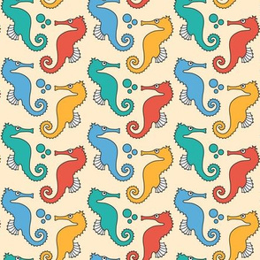 Seahorses on Yellow / Small scale