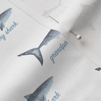 Baby shark watercolour typography 