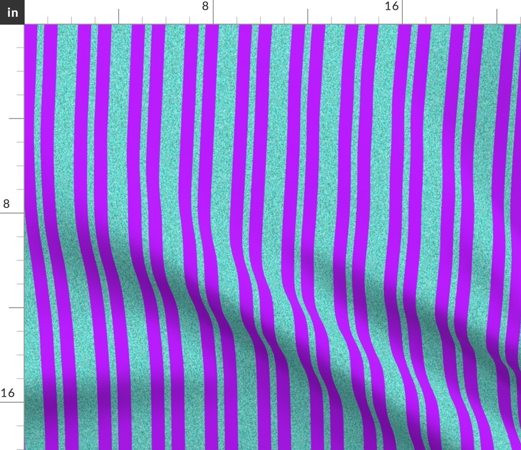 CSMC12 - Speckled Vivid Violet  and  Aqua Stripes