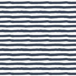 8" Charlie The Bear Mix and Match Stripes - Dark Blue & White