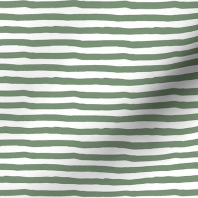 8" Charlie The Bear Mix and Match Stripes - Green & White