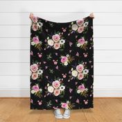 36" Colette Blooms - Black