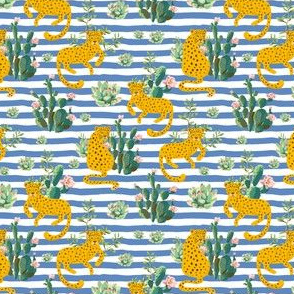 4" Jungle Cactus Leopard - Blue Stripes