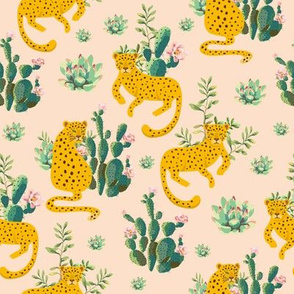 8" Jungle Cactus Leopard - Peach