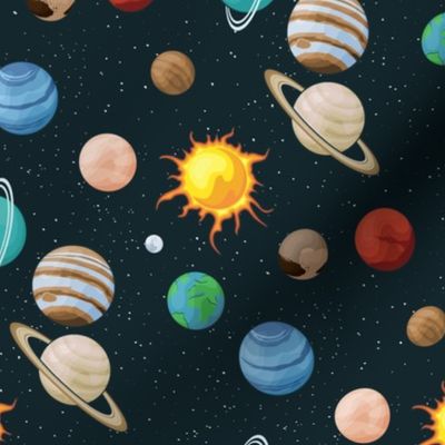 Solar system planets design for todler boy