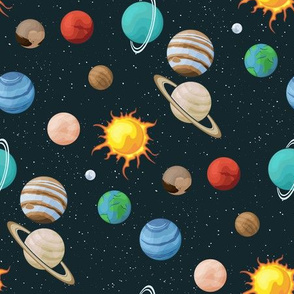 Solar system planets design for todler boy