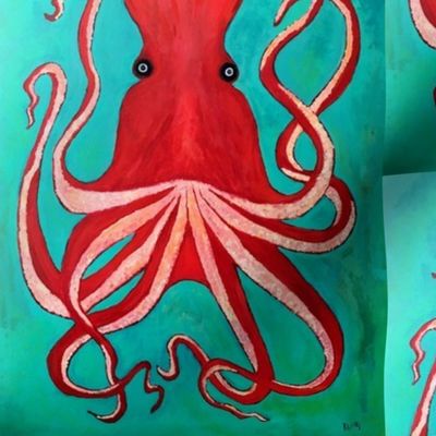 Red Octopus - Medium Scale