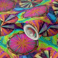 PSYCHEDELIC CIRCLE WHEELS CHEVRON AND MARBLE