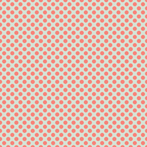 coral polka dot pattern