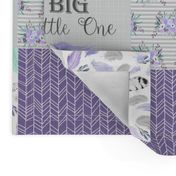 Dream Big Dream Catchers Patchwork Quilt Top – Wholecloth for Girls Purple Lavender Grey Feathers Nursery Blanket Baby Bedding