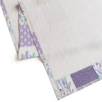 Dream Big Dream Catchers Patchwork Quilt Top – Wholecloth for Girls Purple Lavender Grey Feathers Nursery Blanket Baby Bedding