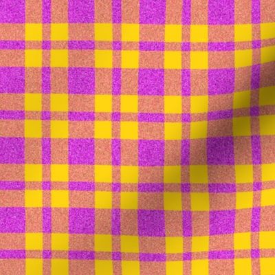 CSMC15 - Razzle Dazzle Speckled Magenta and Golden Yellow Tartan Plaid