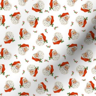 Retro Santa On White