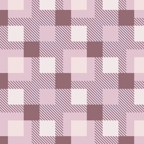 Tartan, Square, Pink Thistle