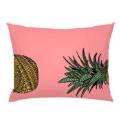 Pineapple Wrap - pink tea towel