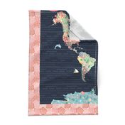 42x36 Nomi & Brave Travel the World Map Panel