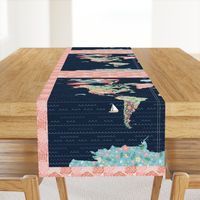 42x36 Nomi & Brave Travel the World Map Panel