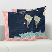 42x36 Nomi & Brave Travel the World Map Panel