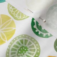 patterned watercolour circles