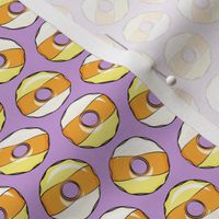 (1" scale) candy corn donuts - halloween donuts purple