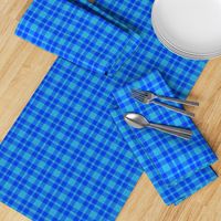 CSMC44 - Speckled Cobalt and Sky Blue Tartan Plaid