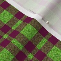 CSMC19 - Speckled Lime Green and Burgundy Plaid