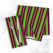 CSMC19 - Speckled Lime Green and Burgundy Stripes