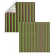 CSMC19 - Speckled Lime Green and Burgundy Stripes