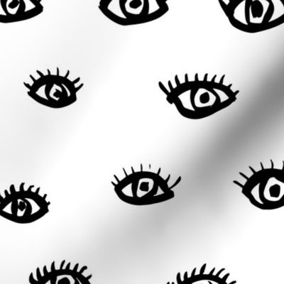 Watch me watching you pop minimal trend eyes eye lashes raw drawing ink monochrome black and white