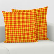 CSMC45 -  Speckled Yellow and Orange Tartan Plaid