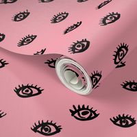 Watch me watching you pop minimal trend eyes eye lashes raw drawing ink pink summer