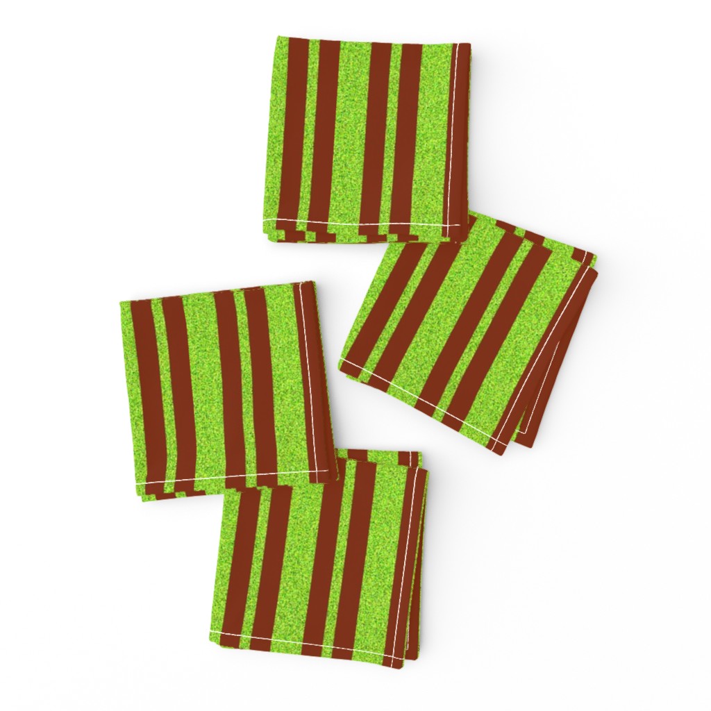 CSMC46  - Speckled Neon Green and Rusty Brown Stripes