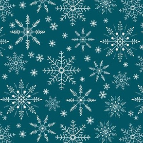 Snowflakes - teal