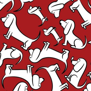 Doodle Bassets - Red