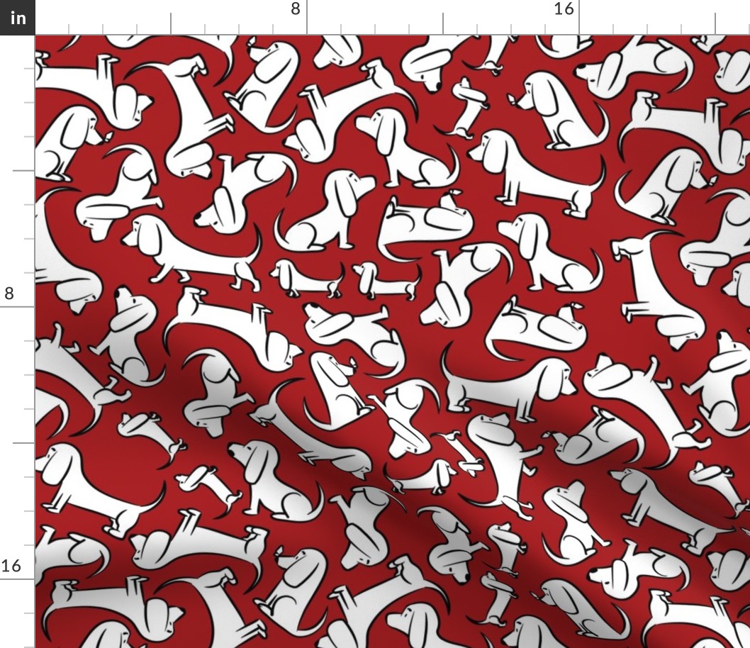 Doodle Bassets - Red