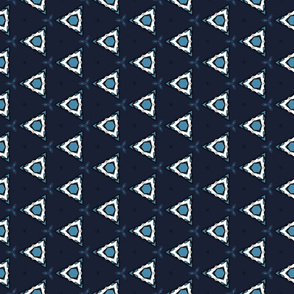 Cyan Tribal Triangles