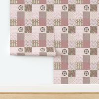 Cheater quilt - Pink bible verse