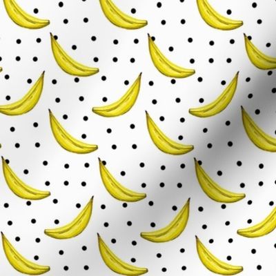 Polka-Dot Bananas / black & white