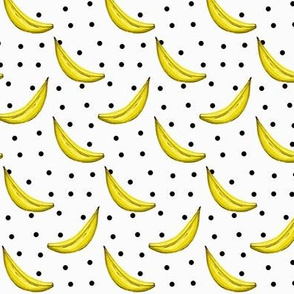 Polka-Dot Bananas / black & white