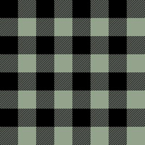 Plaid - Happy Camper || Wholecloth Quilt Top - Sage 