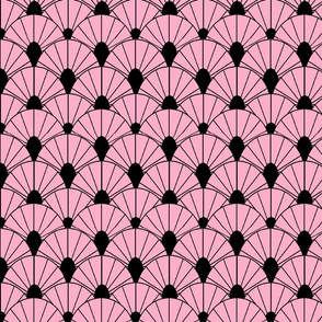 Fan Repeat- Pink and Black