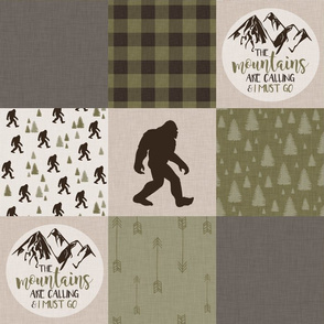 Big Foot//The Mountains are calling - Wholecloth Cheater Quilt