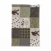 Big Foot//The Mountains are calling - Wholecloth Cheater Quilt - Rotated