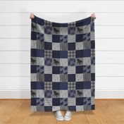 Horse Patchwork- Navy and grey