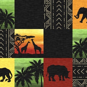 Serengeti Sunset Quilt - Color - African Safari Wildlife